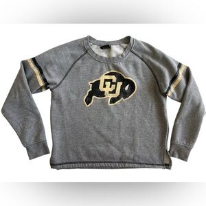 Colosseum CU Colorado buffalos Gray cropped Sweatshirt